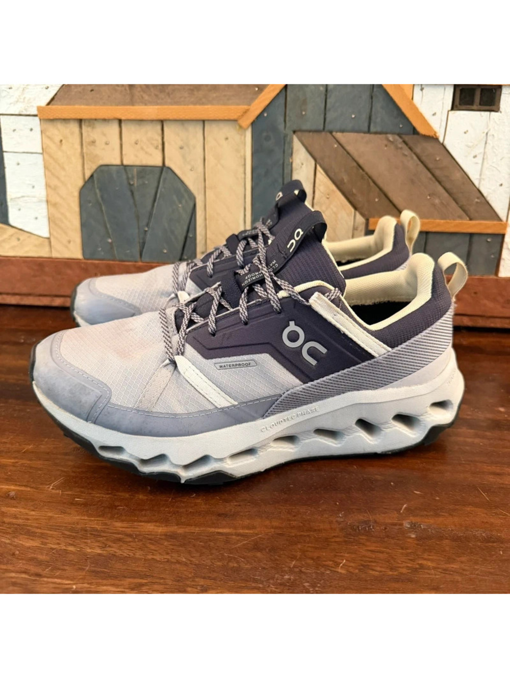 On Running Cloudhorizon Waterproof Trail Hiking Shoes Midnight Glacier Women 7
